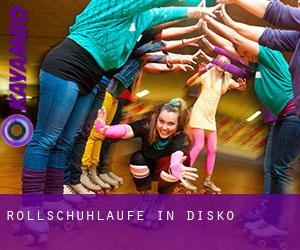 Rollschuhlaufe in Disko